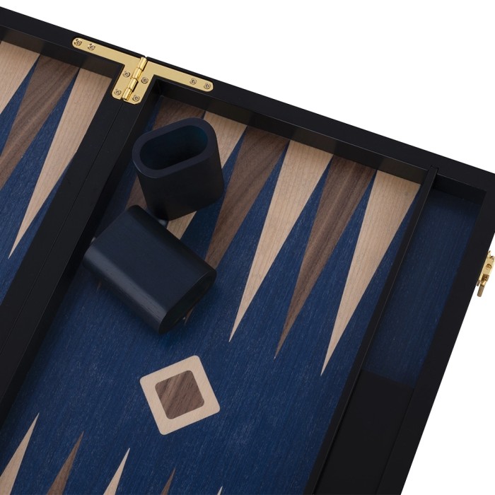 Backgammon Set 45cm Blue Walnut-Maple
