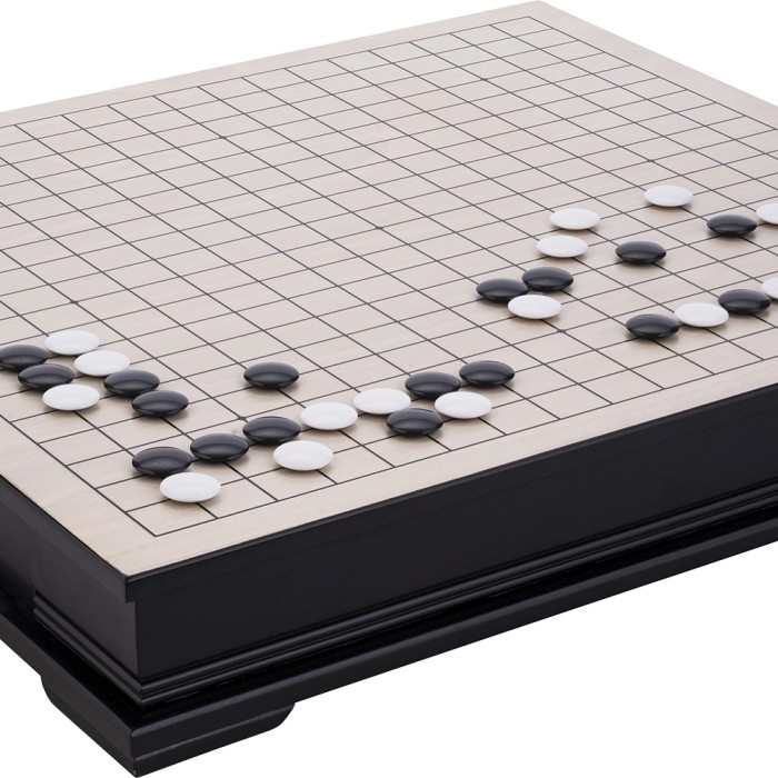 Go Game Set 50x44cm Wooden Board & Plastic Stones