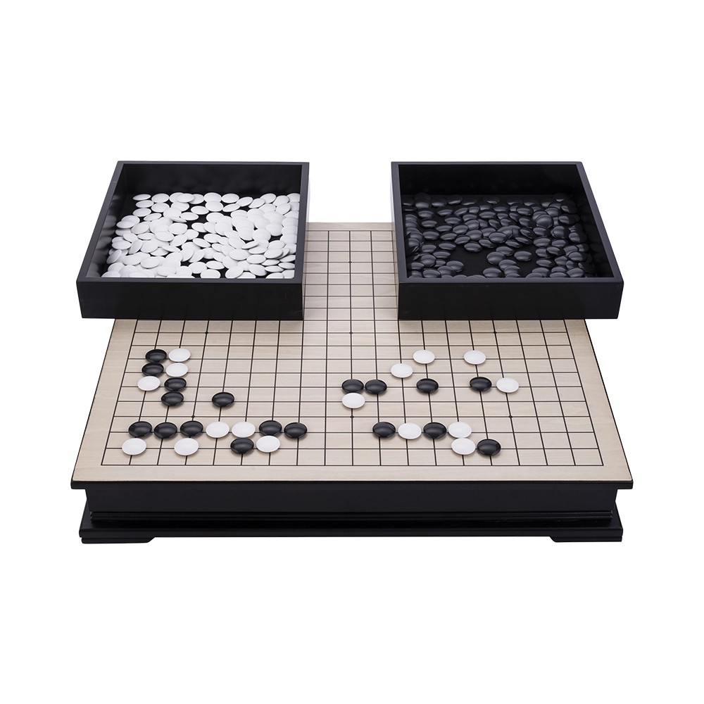 Gioco del Go 50x44cm Tavola in Legno e Pietre Plastica
