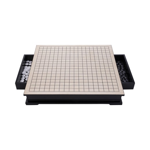 Go Game Set 50x44cm Wooden Board & Plastic Stones