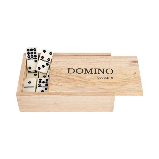 Coffret de dominos Double 9 grande taille 55 pièces avec spinners