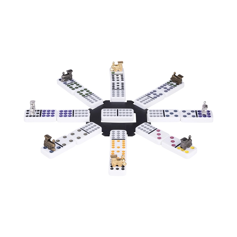 Dominos Double 12 Mexican Train Coffret Aluminium