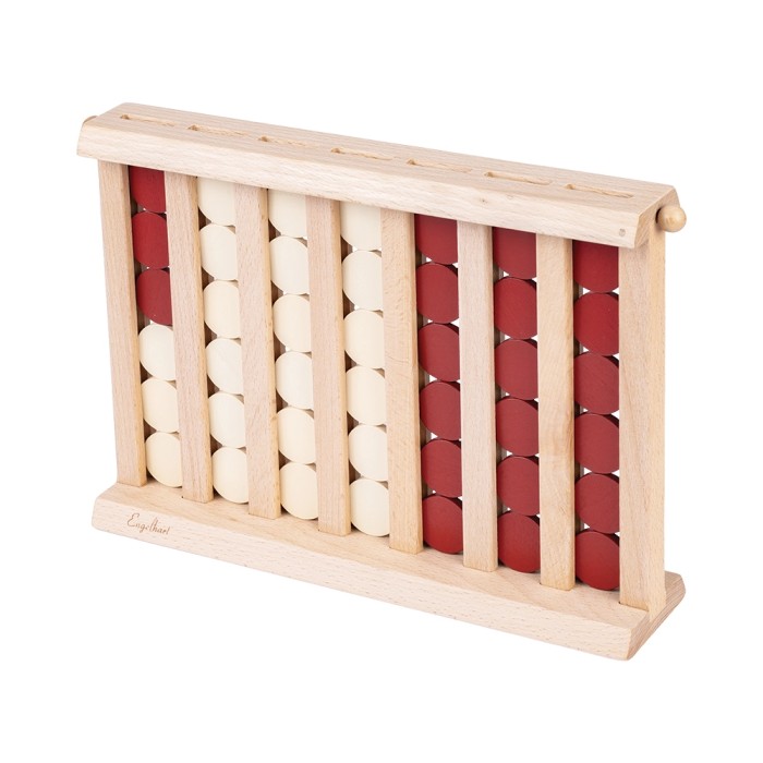 Jeu de Puissance 4 géant en bois de hêtre 28.5x6x19cm