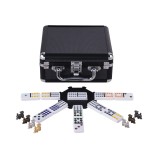 Mexican Train Double 12 Dominoes Aluminium Case