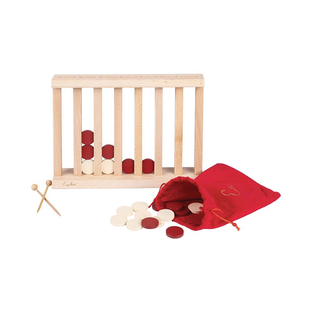 4 Gewinnt Holzspiel Buche 28.5x19cm