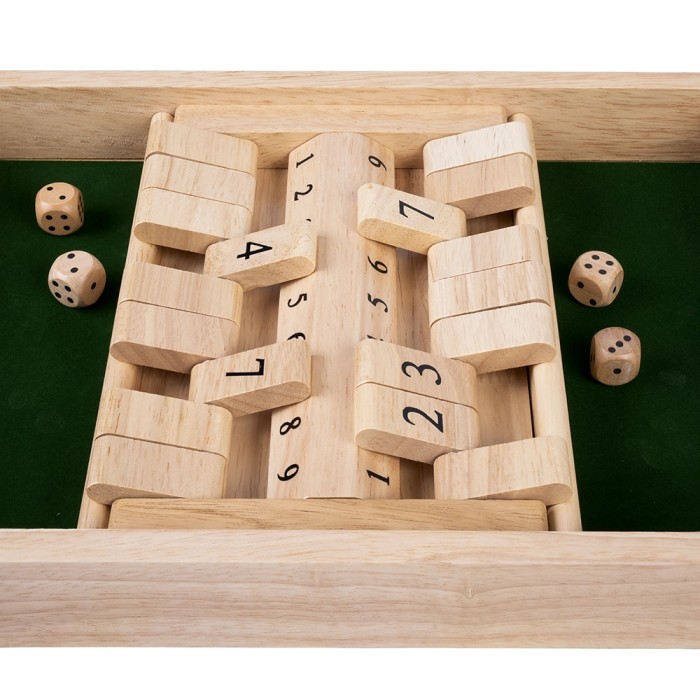 Double Shut the Box 34x24cm Rubberwood