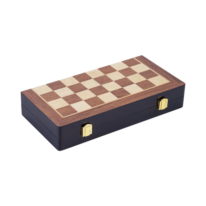 Folding Wooden Chess Set 30x30cm Ash Wood