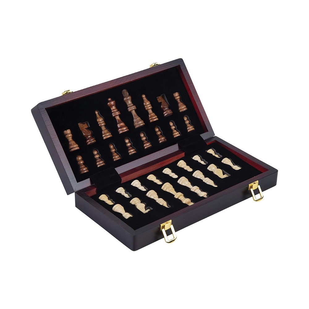Folding Wooden Chess Set 30x30cm Ash Wood