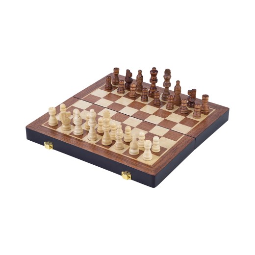 Folding Wooden Chess Set 30x30cm Ash Wood
