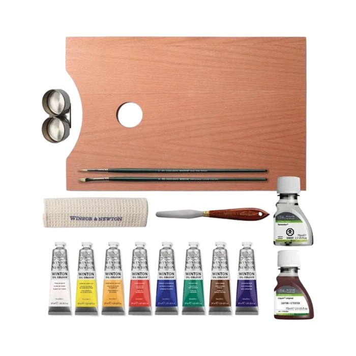 Winton Oil Colour Wooden Box Essentials 15 pcs