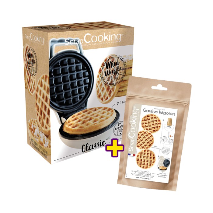 Mini Liège Waffle Maker and Mix 480g