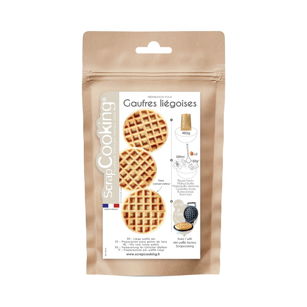 Mini Macchina per Waffle di Liegi e Preparato 480g