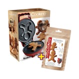 Mini Waffeleisen Lebkuchenmann und Backmischung 190g