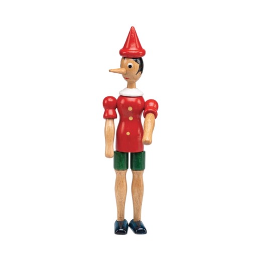 Figurine articulée en bois traditionnel Pinocchio taille 24 cm