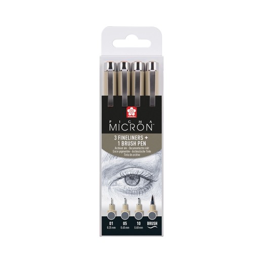Sakura Pigma Micron Set 4 Penne Grigio Freddo