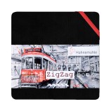 Hahnemühle ZigZag Book 5x5cm 300gsm accordion watercolour sketchbook with red elastic band