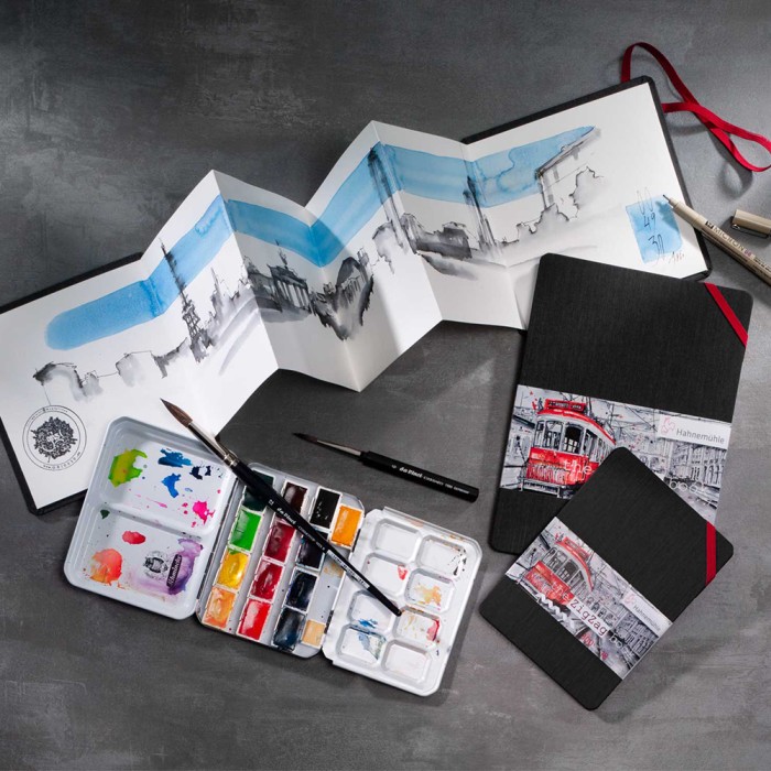 Carnet Aquarelle ZigZag 5x5cm 300g 18 Pages