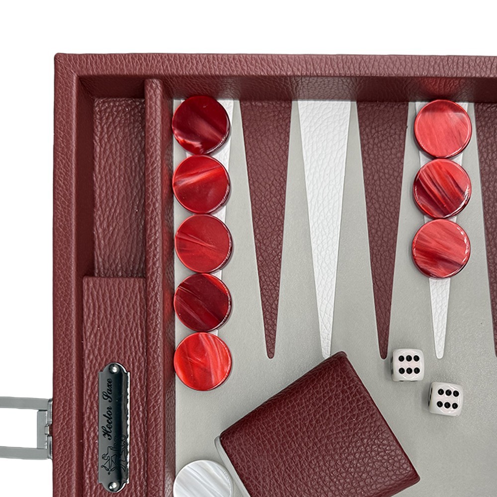 Medium Backgammon Büffelleder | Hector Saxe | L'Astuce