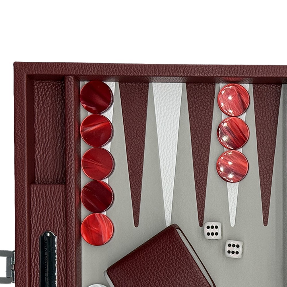 Medium Buffalo Leather Backgammon | Hector Saxe | L'Astuce