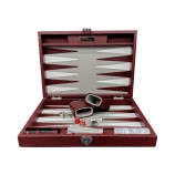 Backgammon Medium Cuir Buffle | Hector Saxe | L'Astuce