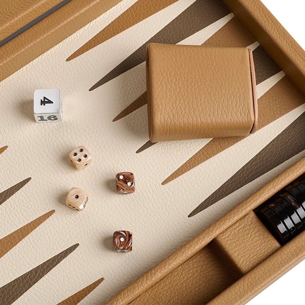 Backgammon Medio Pelle Bufalo | Hector Saxe | L'Astuce