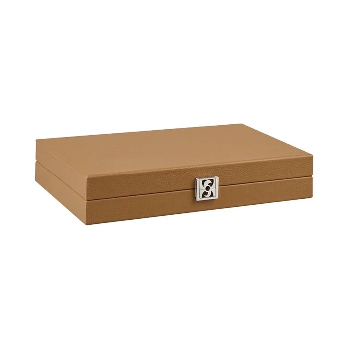 Backgammon Medium Cuir Buffle | Hector Saxe | L'Astuce