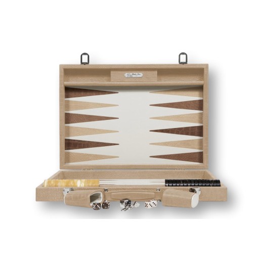 Backgammon Cuir Compétition Cannelle | Hector Saxe|Astuce Genève