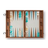 Backgammon en Cuir - Effet Alligator - Format Large