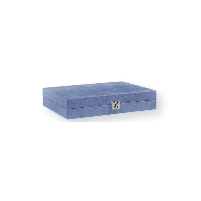 Backgammon en Cuir - Effet Alligator - Format Medium