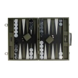 Backgammon en Cuir - Effet Buffle - Format Compétition