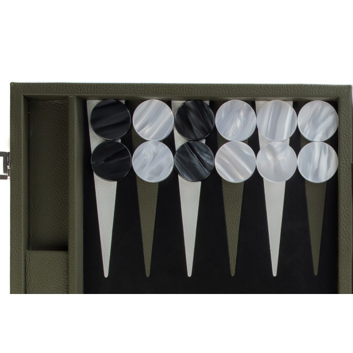 Backgammon en Cuir - Effet Buffle - Format Compétition