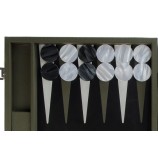 Backgammon Competizione Pelle Effetto Bufalo