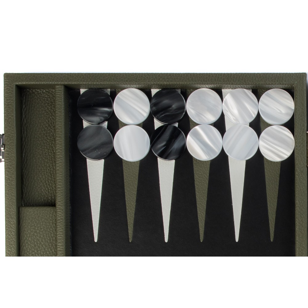 Backgammon Pelle Effetto Bufalo L