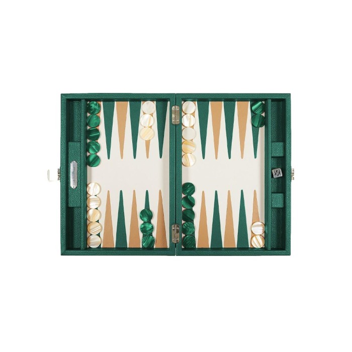 Buffalo Effect Leather Medium Backgammon - Iris Collection