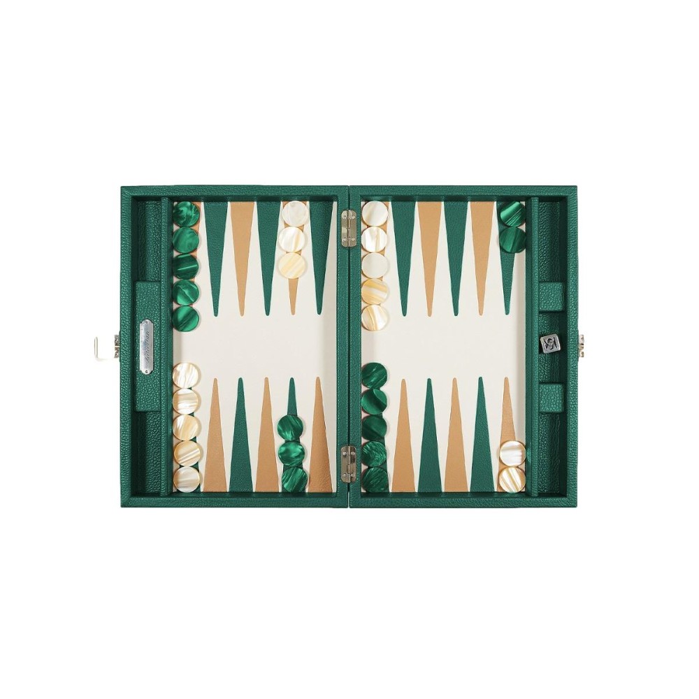 Buffalo Effect Leather Medium Backgammon - Iris Collection