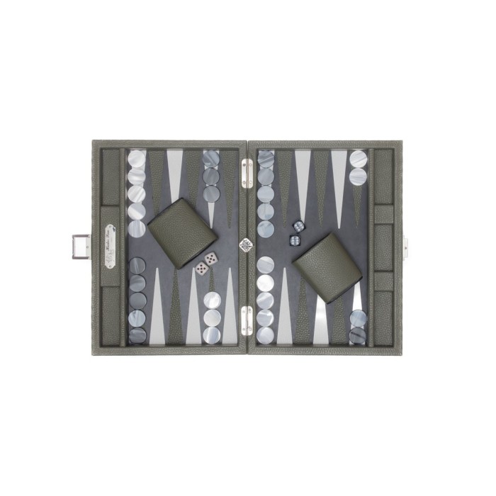 Backgammon en Cuir - Effet Buffle - Format Small