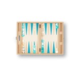 Backgammon en Cuir - Effet Chaîne - Format Medium