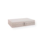 Backgammon en Cuir - Effet Chaîne - Format Medium