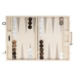 Backgammon en Cuir - Effet Galuchat - Format Compétition
