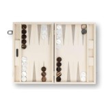Leder-Backgammon - Rochenhaut-Effekt - Große Größe