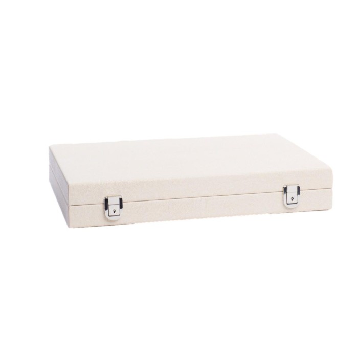 Backgammon en Cuir - Effet Galuchat - Format Large