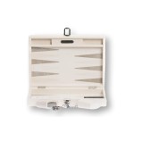 Backgammon Cuir Medium Beige | Hector Saxe | L'Astuce Genève