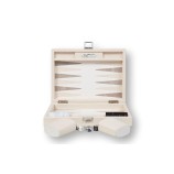 Backgammon Cuir Small Beige | Hector Saxe | L'Astuce Genève