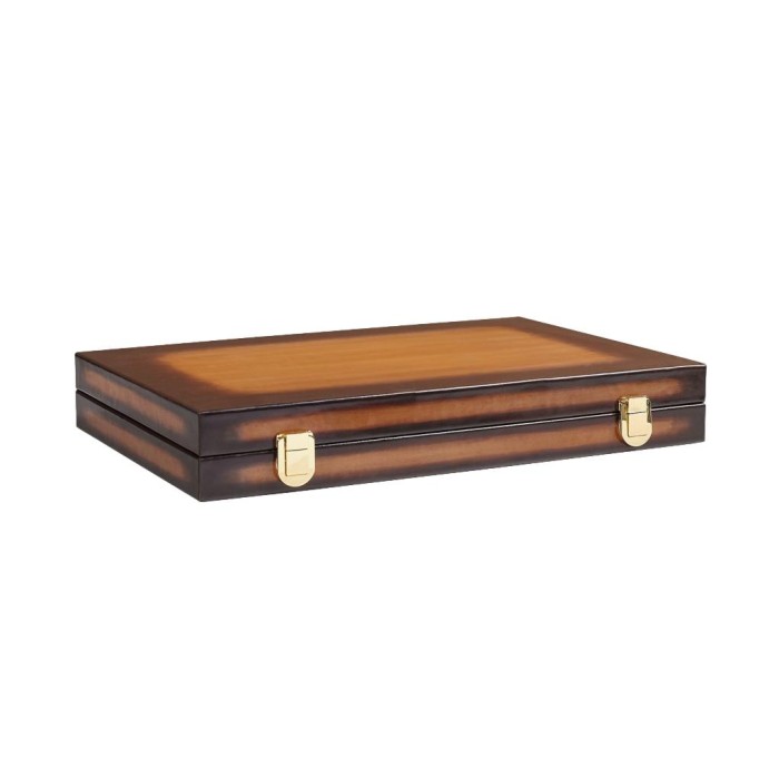 Patina-Effekt Leder Backgammon Large