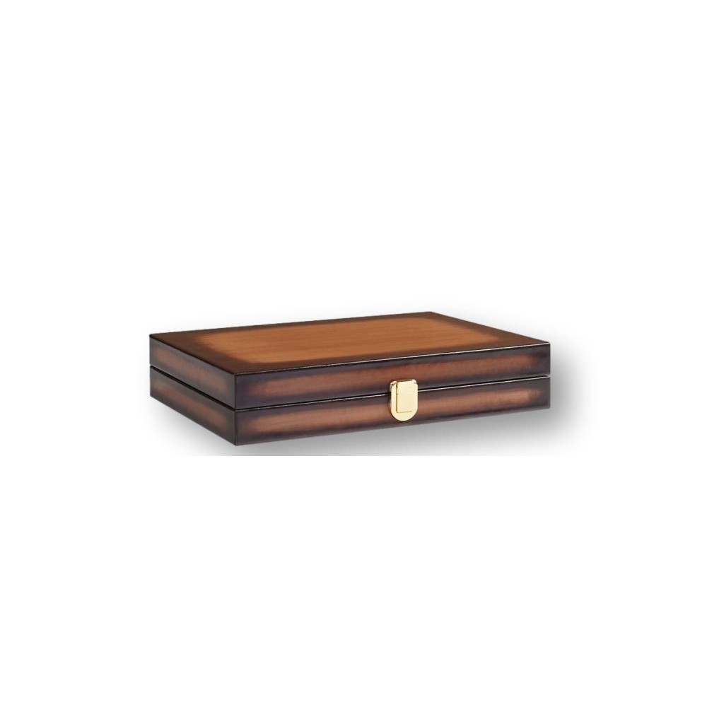 Backgammon en Cuir - Effet Patiné - Format Médium