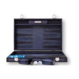 Backgammon Cuir Large Bleu | Hector Saxe|Astuce Genève