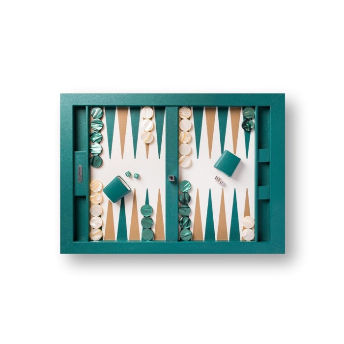Backgammon Cuir Board Avocat | Hector Saxe | L'Astuce Genève