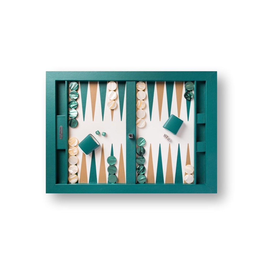 Backgammon Cuir Board Avocat | Hector Saxe | L'Astuce Genève