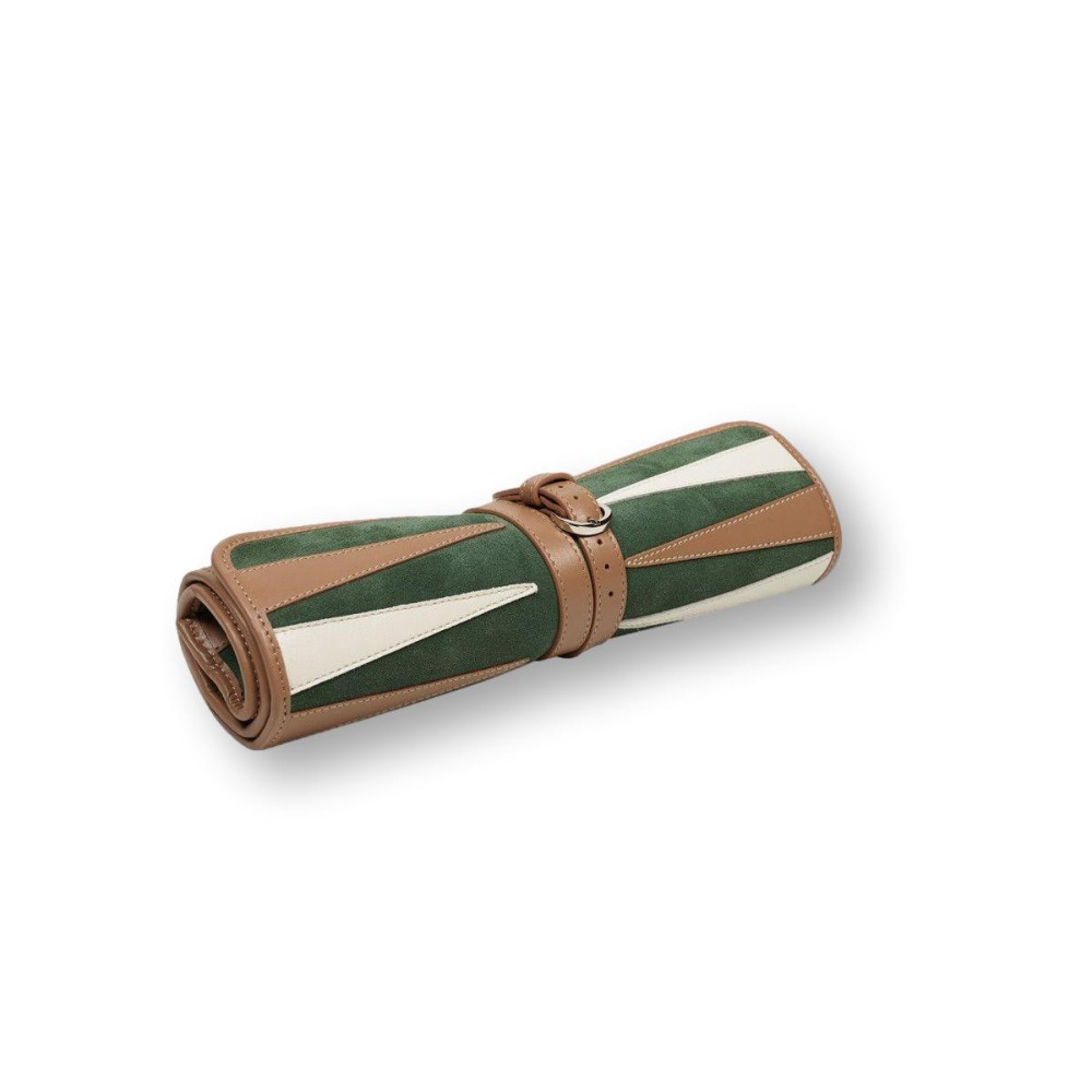 Backgammon Cuir Voyage Basilico | Hector Saxe | L'Astuce Genève