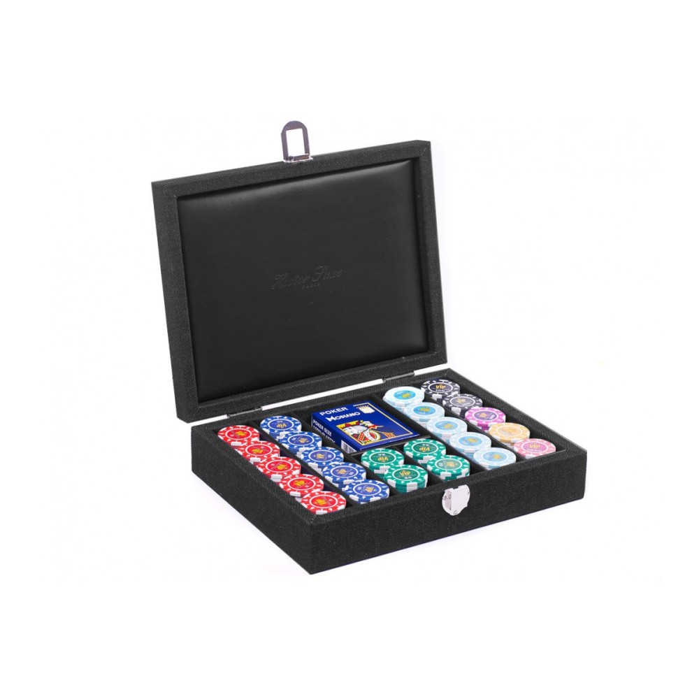 Coffret Poker - 240 jetons - Cuir - Toilé Jeans